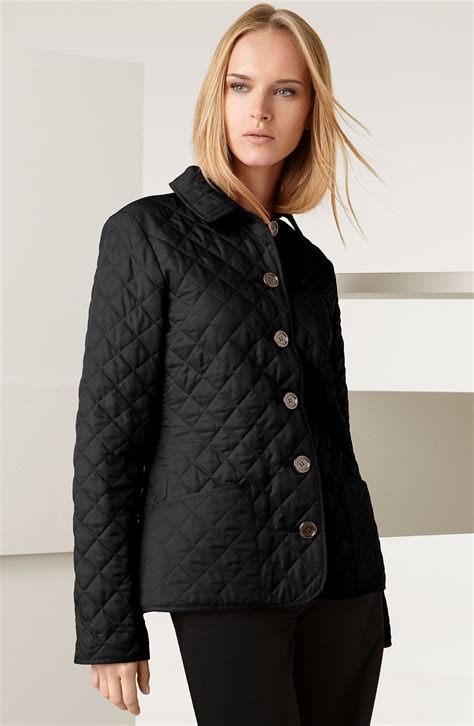 burberry quilted collared jacket|Burberry brit quilted jacket women.